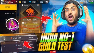 LIVE V BADGE GUILD TEST ASSASSINS ARMY IS LIVE Free Fire india 10000000 Subscribers challenge [upl. by Asereht588]