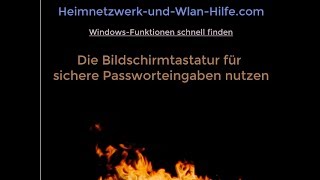 Die Windows 10 Bildschirmtastatur aktivieren und für sichere Passworteingaben nutzen [upl. by Netty]