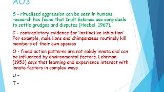 Ethological Explanation of Aggression [upl. by Wiersma]