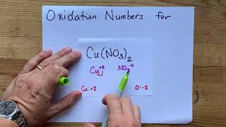 Oxidation Numbers for CuNO32 copper II nitrate [upl. by Carper]