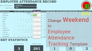 ENG Employee Attendance Tracker How to Change Weekend [upl. by Atilrak]