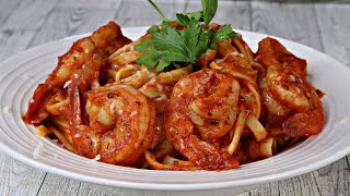 Easy amp Delicious Shrimp Pasta Recipe [upl. by Oremo]