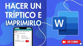 Cómo HACER UN TRÍPTICO en Word Diseñar Brochure Folleto o Tríptico  📃 Imprimirlo Fácilmente 🖨️ [upl. by Doll]