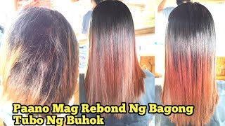 New Hair Growth How To Rebond Rebonding Tutorial [upl. by Tatianas]