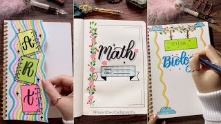 Top 7 Beautiful Assignment Front Page Design  DIY Notebook Cover Designs  NhuanDaoCalligraphy [upl. by Enaj]