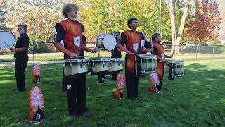 2024 Fruitland HS Marching Band  Battery Warm Up DIII [upl. by Ardnuaed]