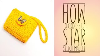 Easy to Crochet Wallet Star Stitch Design [upl. by Dulci94]