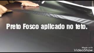 Faça você mesmo  Envelopamento de preto fosco no teto de veículo [upl. by Cherrita712]