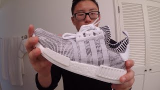 WHY ARE THESE SITTING  Adidas NMD R1 Primeknit quotGlitch Camoquot Oreo Review  On Feet [upl. by Aurelea]