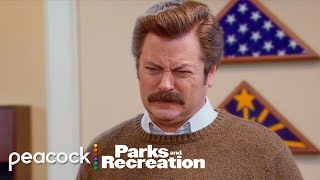 Ron Swanson being surprisingly patient for 10 minutes straight  Parks and Recreation [upl. by Katusha]