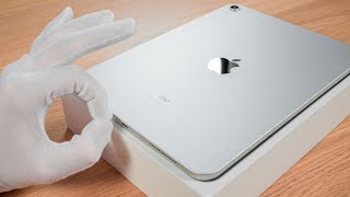 Apple iPad 10th Generation Silver Aesthetic Unboxing ASMR  Comparison iPad Pro 2022 [upl. by Drooff]