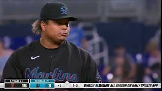 Fan Favorite Pitcher Willians Astudillo Throws an Epic 38 MPH  quotLa Tortugaquot Miami vs Giants 2022 [upl. by Acirtap]