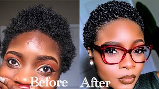 HOW TO DEFINE CURLS ON 4B4C SHORT NATURAL HAIR DETAILED NATURAL HAIR HOW [upl. by Livia]