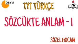 SÖZCÜKTE ANLAM 1  TYT TÜRKÇE [upl. by Ladnik73]