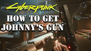 Cyberpunk 2077  How to Get Johnnys Gun Malorian Arms 3516 Legendary  Iconic Weapon [upl. by Bathelda]