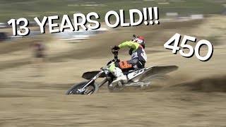 WORLDS FASTEST KID ON A 450 [upl. by Jase]