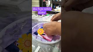 How to fix metalic sticker in resin frame subscribe for more information 💗resinart diyresincraft [upl. by Inat]