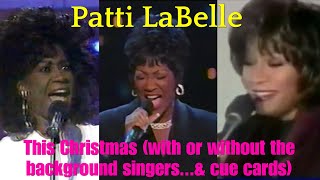 3 Renditions of quotThis Christmasquot by Patti LaBelle With or Without Background Singers amp Cue Cards [upl. by Nylanaj]