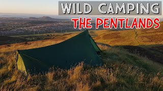 Solo Wild Camping on the Pentland Hills  Allermuir Hill [upl. by Ansela178]