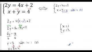 Matematik 2b Ekvationssystem med substitutionsmetoden [upl. by Katherina848]