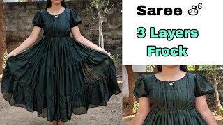 Long Frock Cutting and Stitching for beginners longfrockcuttingandstitching meeshosareehaul [upl. by Sucramrej]