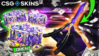 CSGOSKINS AMETHYST KASASı 3000 Kelebek Bıçağı Doppler Yakut ÇIKARDIM Csgoskins Promo Code 2024 [upl. by Slaby552]