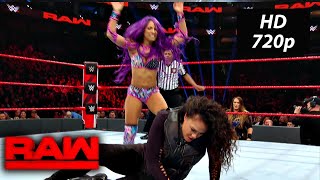 Sasha Banks vs Tamina wNia Jax WWE Raw March 4 2019 HD [upl. by Wilmott19]