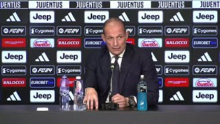 FROSINONE  JUVE  Allegri quotChiesa out Superlegaquot Conferenza stampa [upl. by Burns]