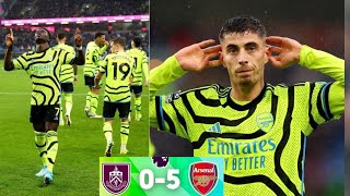 Burnley vs Arsenal 05 EPL highlights 2024  Saka goal  Odegaard goal  Havertz goal [upl. by Garvin]