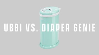 Ubbi Diaper Pail vs Diaper Genie – Diaper Disposal Review 2018 [upl. by Nahoj]