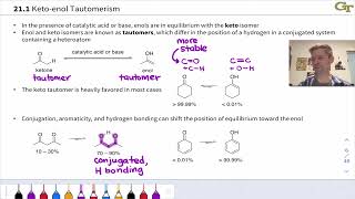 KetoEnol Tautomerism [upl. by Adnah]