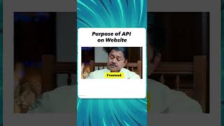 What is the Purpose of API on Website   Shorts [upl. by Aissatsana]