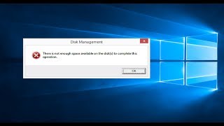 FIX There Is Not Enough Space Available On The Disks To Complete This Operation SOLVED [upl. by Darsie867]