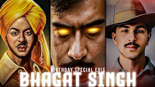 Bhagat Singh Attitude Status🔥😈⚡Bhagat Singh Happy Birthday Status  Inquilaf Zindabad [upl. by Hadden332]