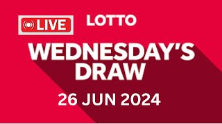 The National Lottery Lotto Draw Live Results from Wednesday 26 June 2024  lotto live [upl. by Recneps]