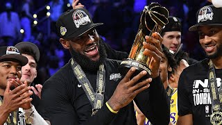 The Lakers FULL Trophy Presentation amp LeBron MVP Speech 🏆 [upl. by Aicilat38]