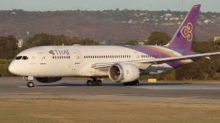 Thai Airways 787 Landing and Take Off [upl. by Shanie]