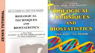 Biological Techniques and Biostatistics book pdf for download Prof SVS RANA and Dr SG PRASAD [upl. by Aserat]