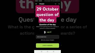 Droopy question of the day today 29 October droopy daily question quiztime4343 [upl. by Masha]