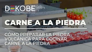 Carne a la Piedra Preparación de la piedra volcánica  Calentar la piedra [upl. by Abdu]