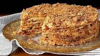 NAPOLEÓN  Tarta milhojas rusa Receta de una cafetería 👌 [upl. by Oz]