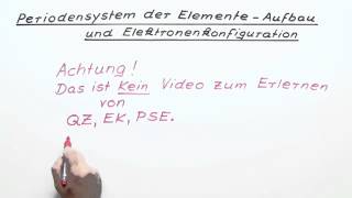 Periodensystem der Elemente und Elektronenkonfiguration  Chemie [upl. by Adlih]