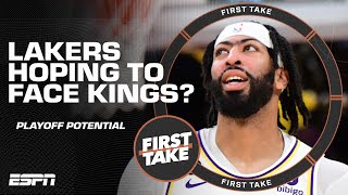 Should Lakers fans hope LA plays the Kings in the first round  First Take [upl. by Oballa]