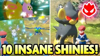 10 INSANE SHINIES and ALPHA SHINY LUXRAY in Pokemon Legends Arceus [upl. by Brita]