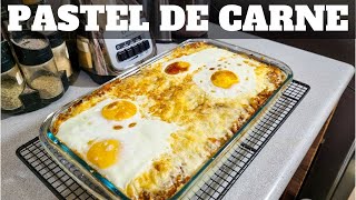 PASTEL de CARNE 🥩 con huevos y queso gratinado 🧀  William Priets [upl. by Trotta673]