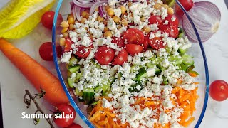 Easy and delicious summer salad salad summersalads fetacheese [upl. by Verla]