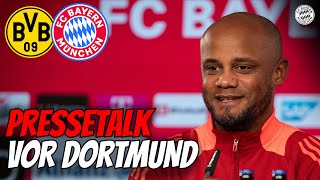 Pressetalk mit Vincent Kompany vor dem Klassiker gegen Dortmund  Bundesliga [upl. by Enotna241]