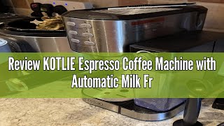 Review KOTLIE Espresso Coffee Machine with Automatic Milk Frother 20Bar OneTouch Coffee Machines f [upl. by Libbi]