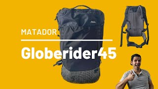 Matador Globerider45 Travel Backpack Review  Max Size Carry On Technical Travel Pack [upl. by Menides121]