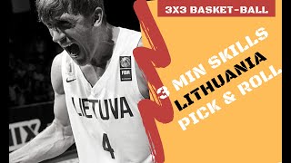 3 Minutes Skills  Lithuanian Pick amp Roll 3x3 BasketBall [upl. by Satterlee]